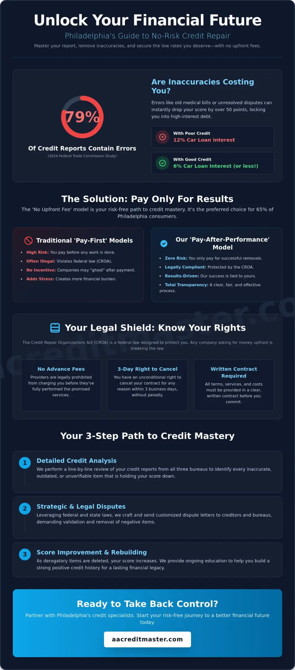 Credit Repair with No Upfront Fee in Philadelphia: Your 2026 Guide