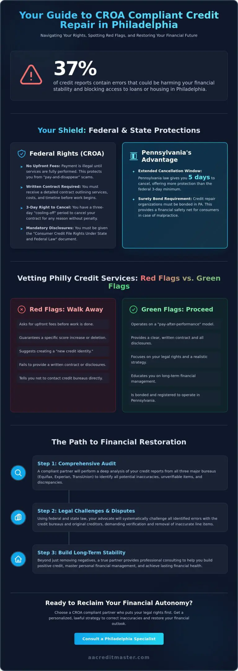 CROA Compliant Credit Repair in Philadelphia: Your Guide to Legal Restoration
