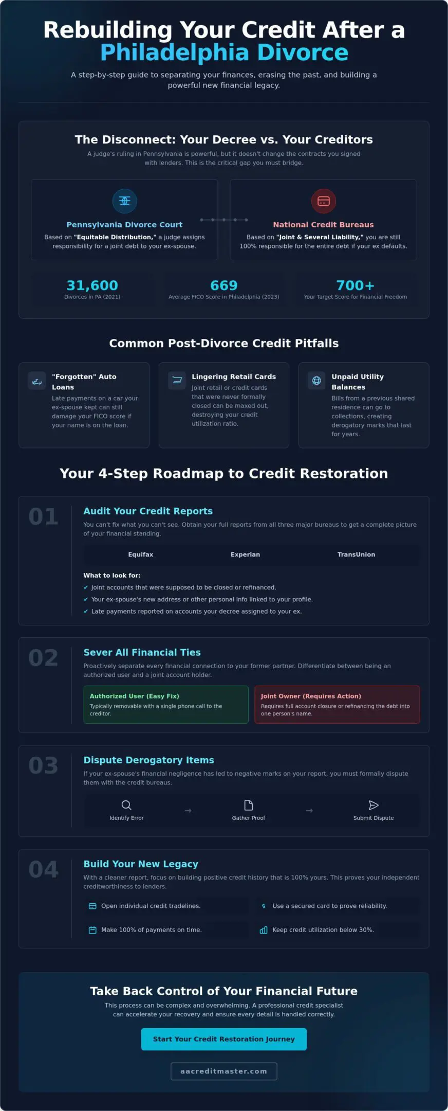 How to Fix Credit After Divorce in Philadelphia: A Step-by-Step Guide to Financial Independence