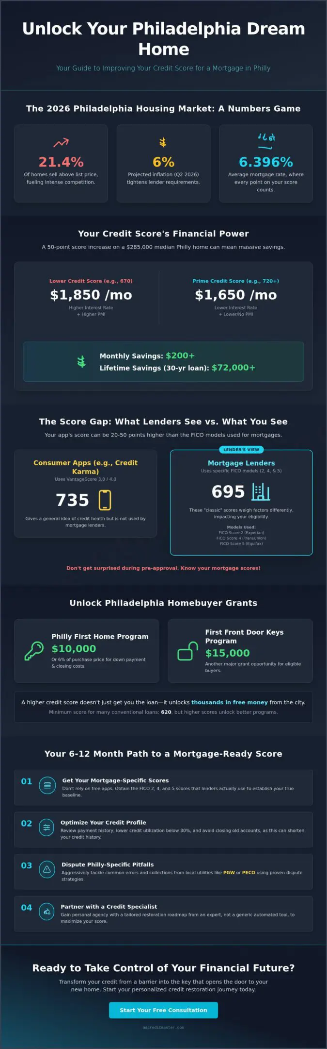 Improving Your Credit Score Before Buying a Home in Philadelphia: The 2026 Strategy