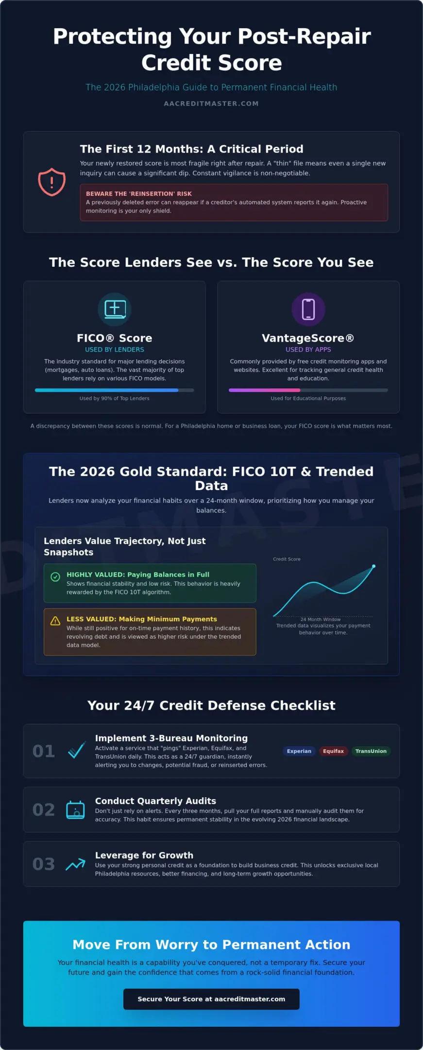 Monitoring Your Credit After Repair in Philadelphia: The 2026 Strategy for Permanent Results