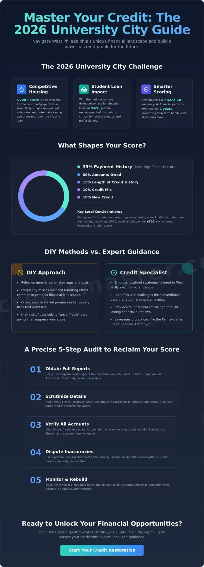 How to Improve Your Credit Score in University City: A 2026 Guide